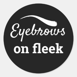 Sticker Rond Brosses blanches sur Fleek Style Flawy Flawless, Z