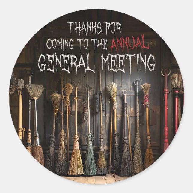 Sticker Rond Brosticks de cuisine amusante Halloween Merci de f (Devant)