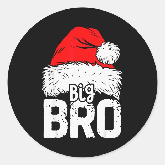 Sticker Rond Brother Big Santa Christmas Family Matching Pyjama (Devant)