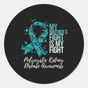 Sticker Rond Brother's Fight Polycystic Kidney Disease Pkd Awar