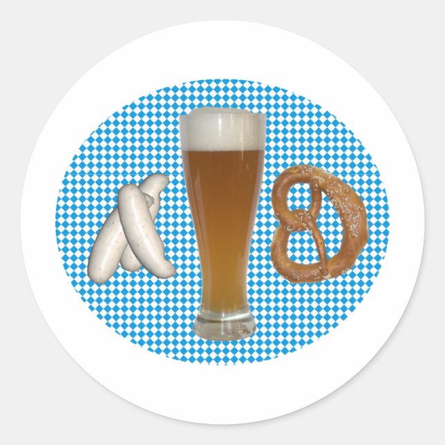 Sticker Rond Brotzeit bavarois (Devant)