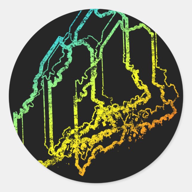 Sticker Rond brouillage de refroidissement maine (Devant)