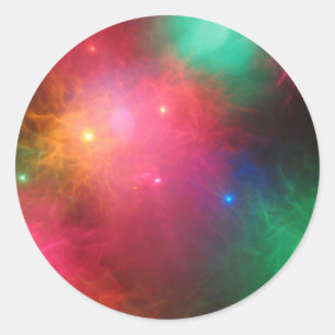 Sticker Rond Brouillard de Noël