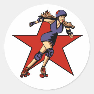 Sticker Rond brouilleur de rollergirl