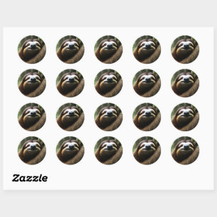 Sticker Rond Brown Fuzzy