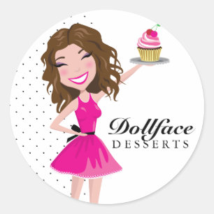 Sticker Rond "brownie" de 311 desserts de Dollface
