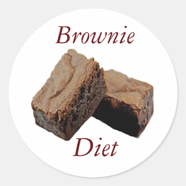 Sticker Rond Brownie Diet (Devant)