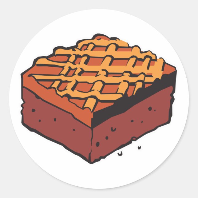 Sticker Rond brownies au chocolat (Devant)