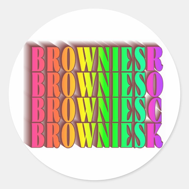 STICKER ROND BROWNIESROCK (Devant)