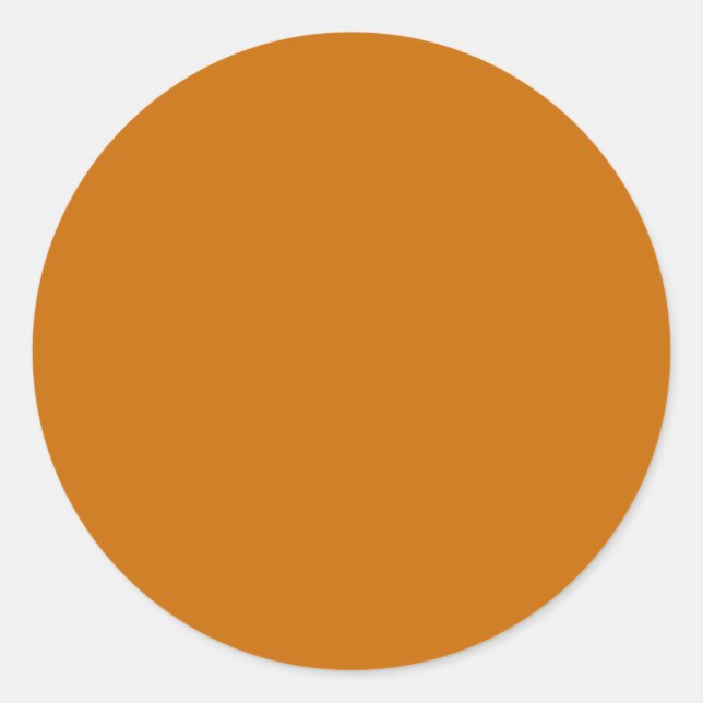 Sticker Rond Browny Orange (couleur solide) (Devant)