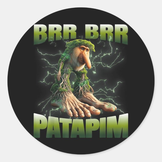 Sticker Rond Brr Brr Patapim (Devant)