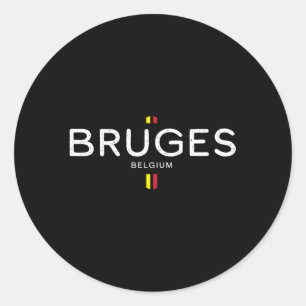 Sticker Rond Bruges Belgique