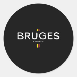 Sticker Rond Bruges Belgique