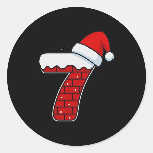 Sticker Rond Bruh 67 Six Seven 6 7 Meme Christmas Funny Long Sl (Devant)