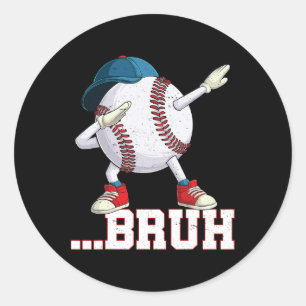 Sticker Rond Bruh Funny Dabbing Vendre Joueurs Cadeaux Garçons