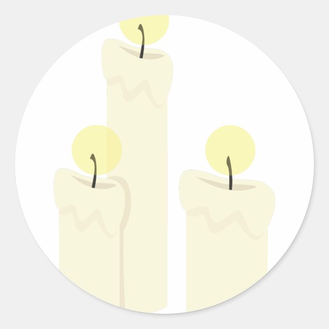 Sticker Rond Brûler des bougies (Devant)