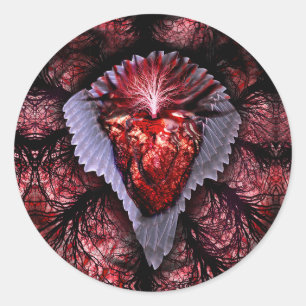 Sticker Rond Brûler le coeur