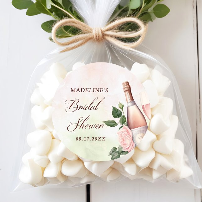 Sticker Rond Brunch et Champagne Pétillant Enterrement de Vie d (Créateur téléchargé)