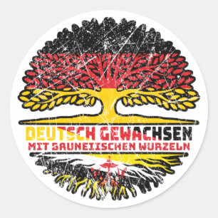 Sticker Rond Brunei Bruneiisch Deutsch Deutschland Baum Wurzel