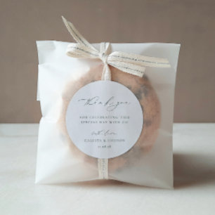 Sticker Rond BRUNSWICK Merci Mariage minimaliste