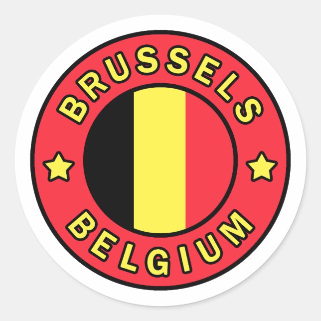 Sticker Rond Bruxelles Belgique (Devant)