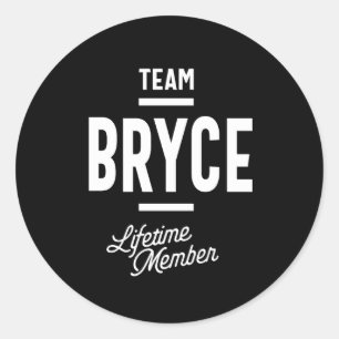 Sticker Rond Bryce Nom Personnalisé Anniversaire Cadeau