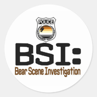 Sticker Rond BSI : Enquête de scène d'ours