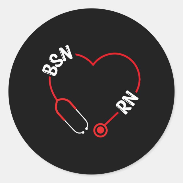 Sticker Rond Bsn Rn Infirmière Graduation Infirmière Essentials (Devant)