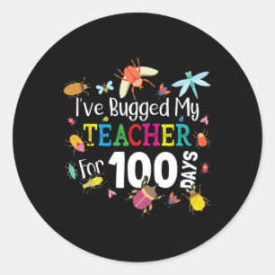 Sticker Rond Bu Mon Enseignant Pour 100 Jours D'École - Cute Bu