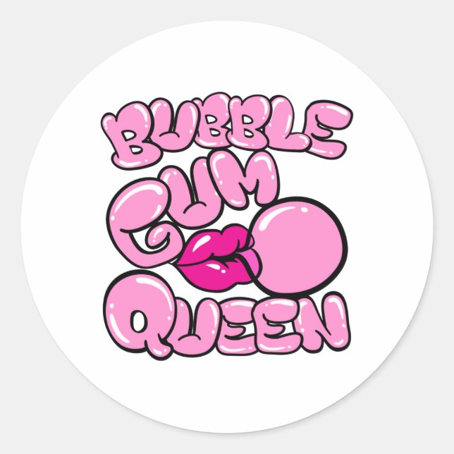 Sticker Rond Bubblegum Queen (Devant)