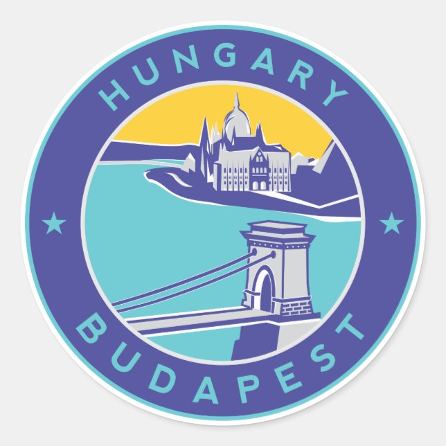 Sticker Rond Budapest (Devant)