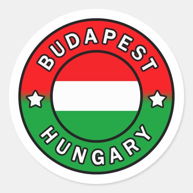 Sticker Rond Budapest Hongrie (Devant)