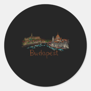 Sticker Rond Budapest Hongrie
