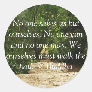 Sticker Rond Buddha Path