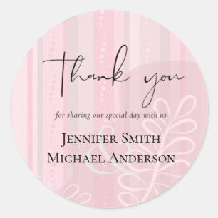 Sticker Rond Budget Dusty rose moderne Mariage Abstrait