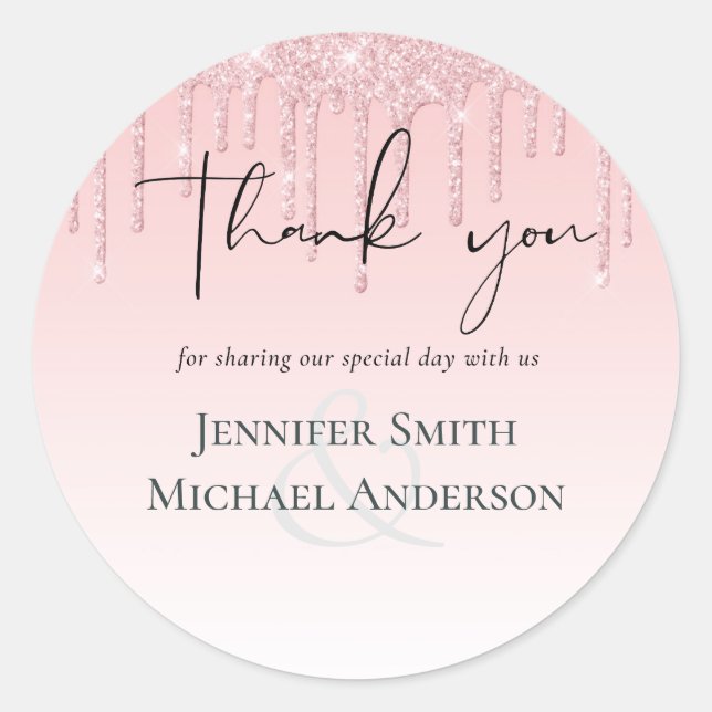 Sticker Rond Budget Joli Mariage  de la Parties scintillant de  (Devant)