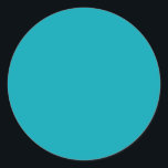 Sticker Rond BUDGET Peacock Blue Turquoise Monochrome Mariage<br><div class="desc">Afficher l'ensemble de la collection</div>