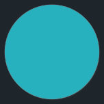 Sticker Rond BUDGET Peacock Blue Turquoise Monochrome Mariage<br><div class="desc">Afficher l'ensemble de la collection</div>