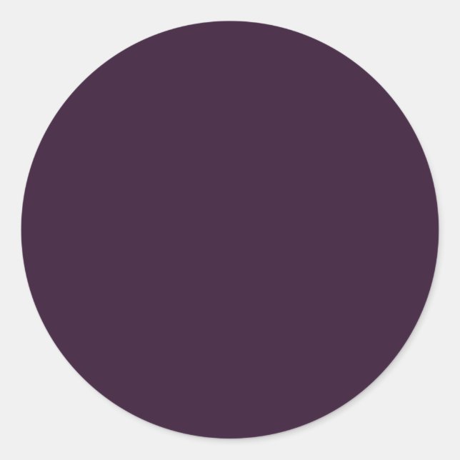 Sticker Rond BUDGET PLUM PURPLE Modèle monochrome (Devant)