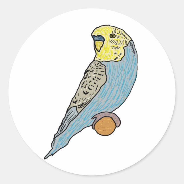 Sticker Rond Budgie (Devant)