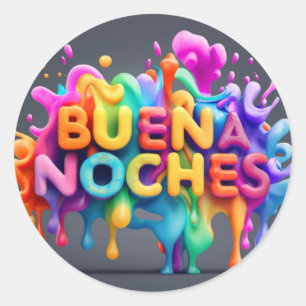 Sticker Rond Buenas noches pour noël