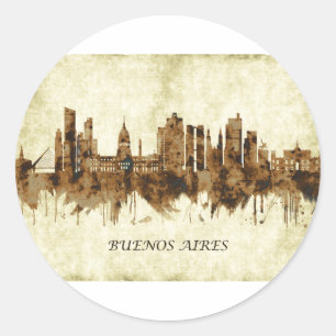 Sticker Rond Buenos Aires Argentine Cityscape