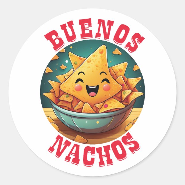 Sticker Rond Buenos Nachos (Devant)