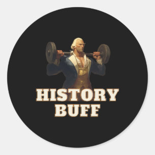 Sticker Rond Buff George Washington 4 juillet Salle de gym