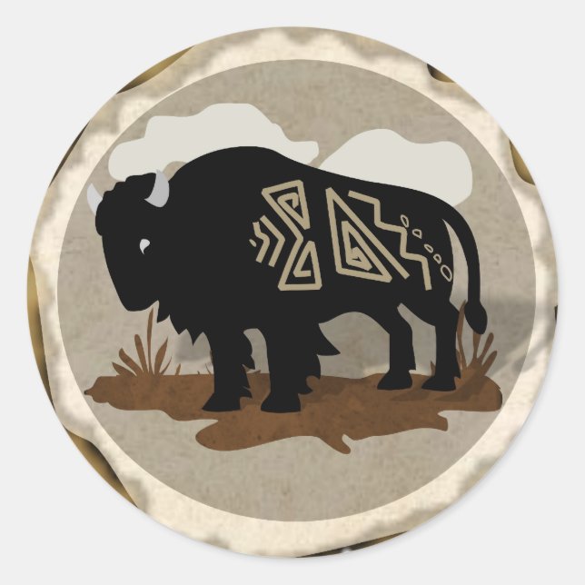 Sticker Rond Buffalo 3D (Devant)