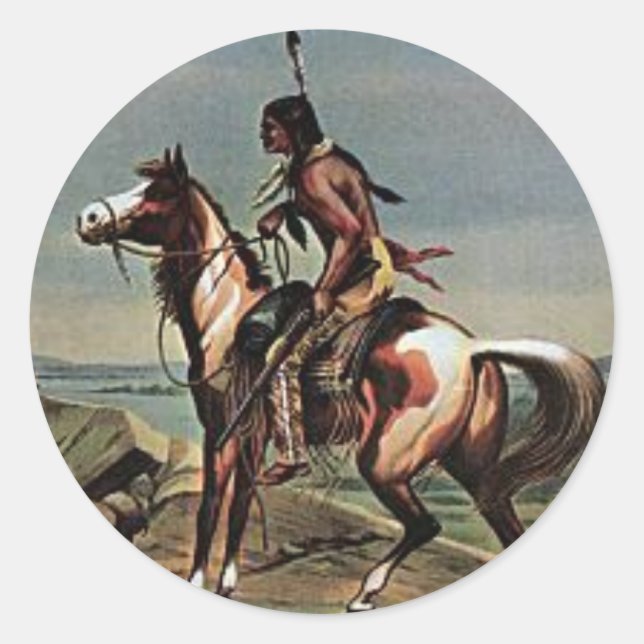 Sticker Rond Buffalo Bills Wild West Show (Devant)