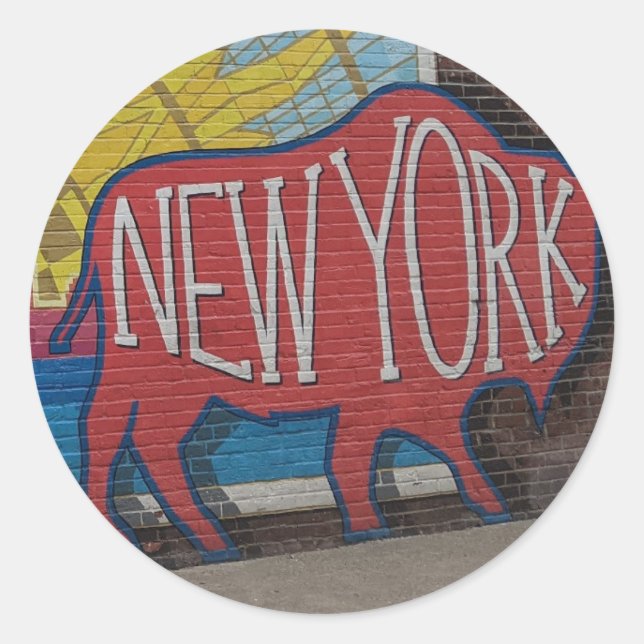 Sticker Rond Buffalo New York (Devant)