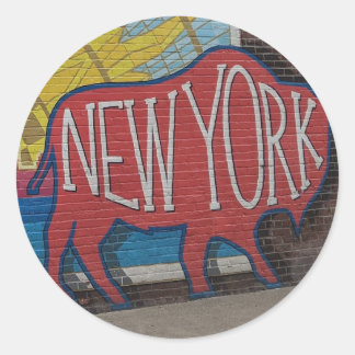 Sticker Rond Buffalo New York