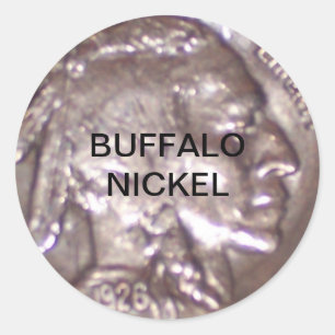Sticker Rond Buffalo Nickel