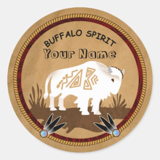 Sticker Rond Buffalo Spirit